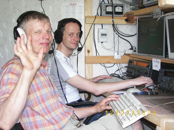 YL2GD, YL2VW, 40mSSB @ YL2GD QTH