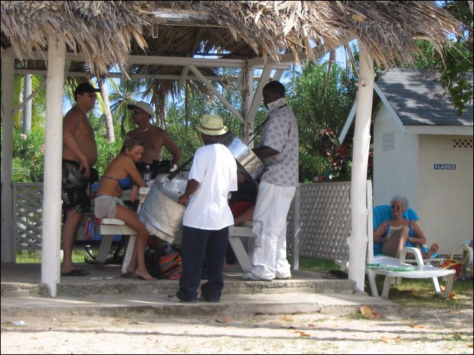 Players on the beach