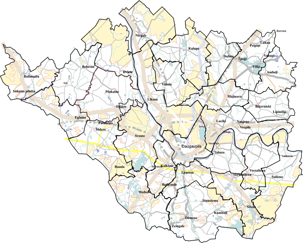 DG – Daugavpils rajons karte