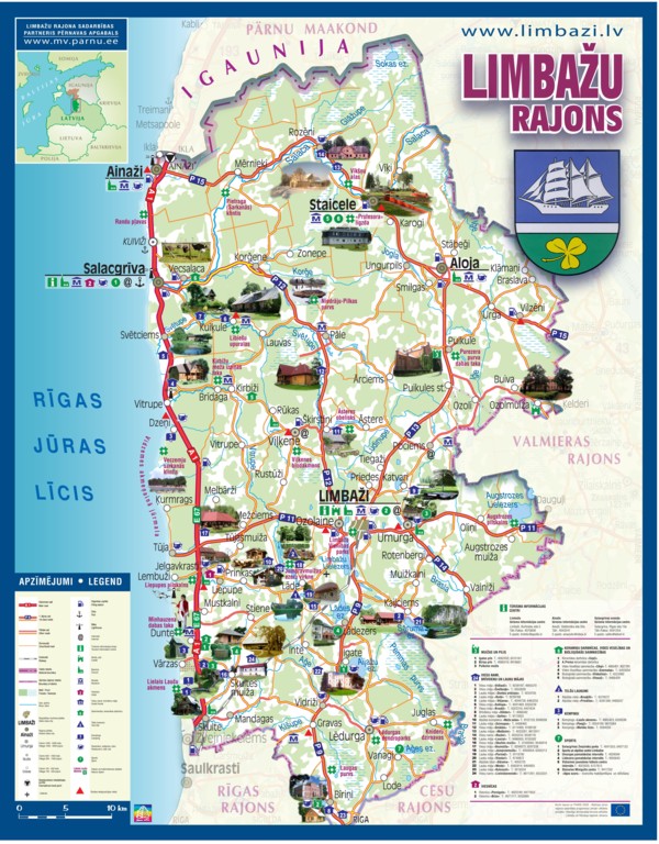 LM – Limbažu rajons karte