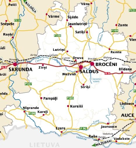 SD – Saldus rajons karte